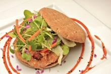Salmon Burger from Biggest Loser Resort Photo