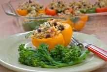 Bulgur-Walnut Pilaf Stuffed Peppers Photo