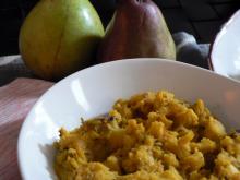 Coconut Scented Golden Beet, Parsnip, Turnip and Pear Smash Photo