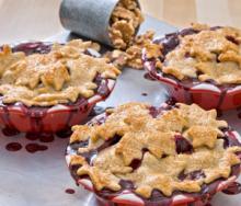 Top-Only Real Blueberry Pie Photo