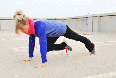Plank with a Knee Drive