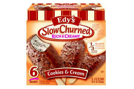 Edy's Slow-Churned Cookies 'N Cream Light Ice Cream Bars