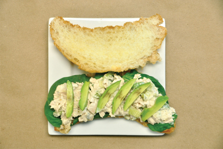 Green Chicken Salad Sandwich