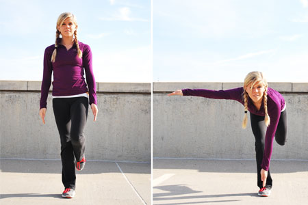 One Leg Squat Reach and Jump