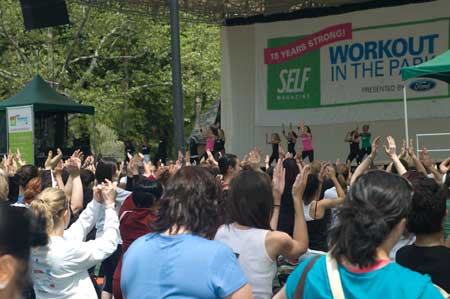 Self Magazine Workout in the Park - Crowd
