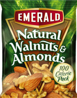 These Emerald Almond snack packs have only 100 calorie servings and no added salt.