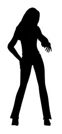slender woman silhouette