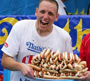 joey chestnut nathans famous hot dog eating contest