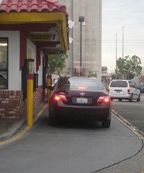 fast food drive thru