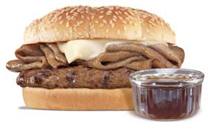 hardees french dip thick burger