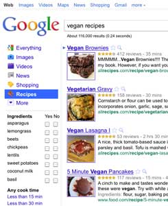 Google Recipe View