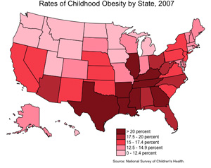 Childhood Obesity by state