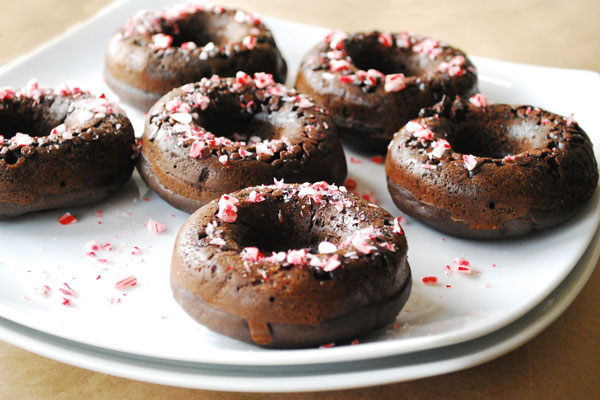 chocolate peppermint donuts