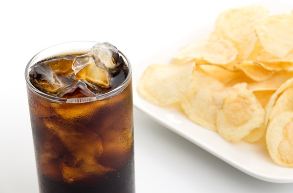 soda and chips