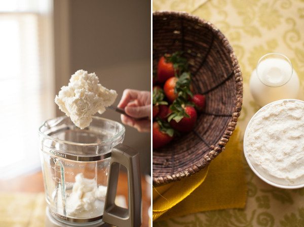 vanilla ice cream strawberries