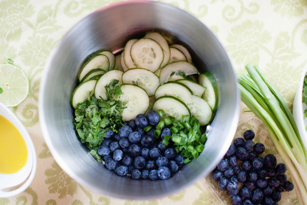 cucumber blueberry salad