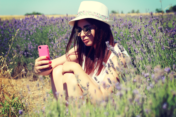 selfie lavender