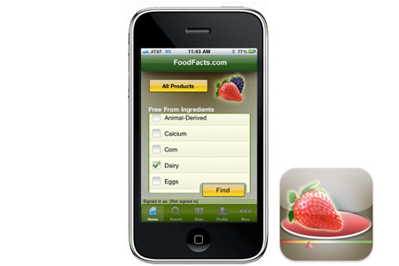 Try the FoodFacts iPhone App