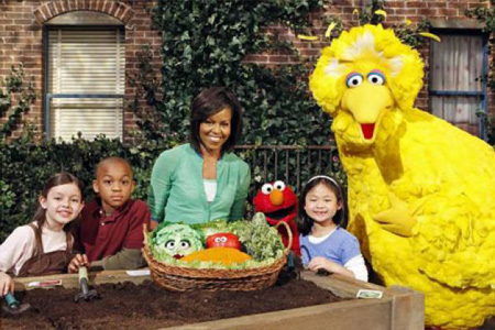 Michelle Obama on Sesame Street
