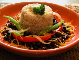 Cuban Beans and Rice Photo