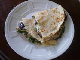 Quesadillas with Goat Cheese, Figs and Caramelized Onions  Photo