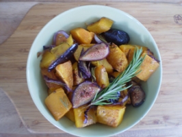 Roasted Butternut Squash and Figs with Rosemary Photo
