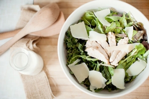 Chicken Caesar Salad with Grilled Croutons Photo