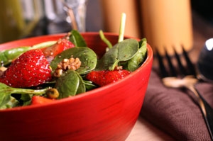 Spinach Salad with Strawberry Vinaigrette  Photo